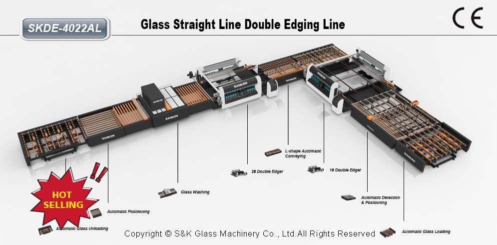 SKDE-4222AL 玻璃双直线平边磨边生产线