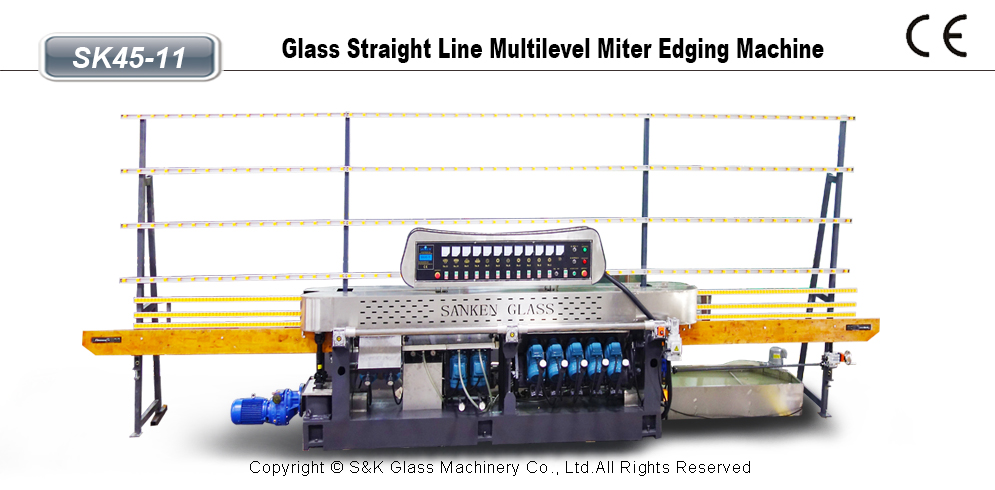 SK45-12 玻璃直线多级磨边机