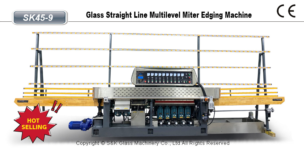 SK45-9 玻璃单直线多级边磨边机